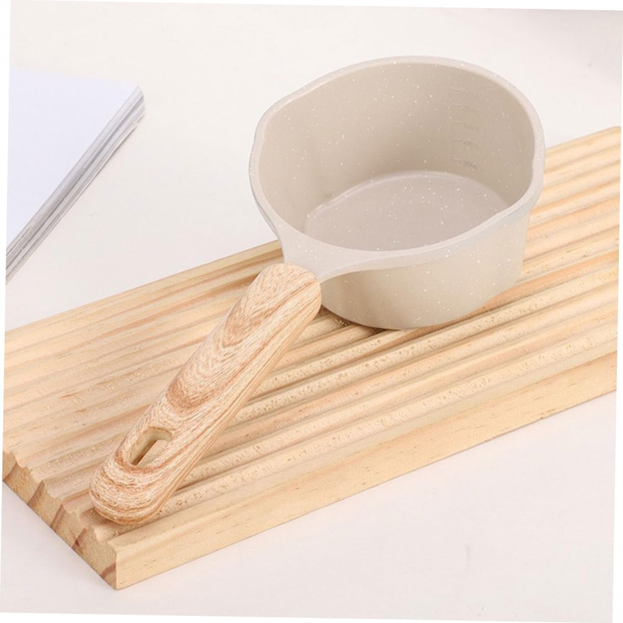 ABOOFAN Nonstick Small Sauce Pot with Spout Thickened Butter Melting Pot for Stovetop Cooking for Heating Oil and