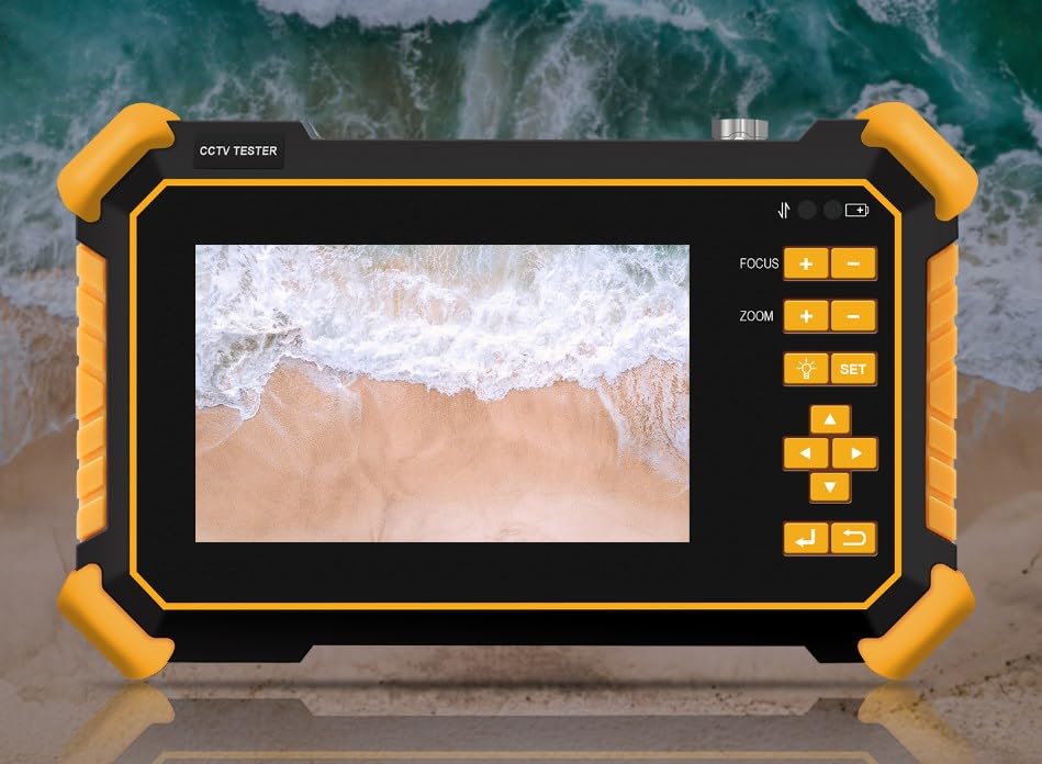 wsdcam4-in-1 HD CCTV Tester Monitor Auto HD Coaxial Camera Tester, Support 4K 8MP CVI/TVI/AHD/CVBS Analog Camera Test, 4.3 inch TFT-LCD Screen PTZ Control RS485 Call OSD Menu DC12V Power Output