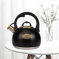 Vista 3 de Tetera para estufa, hervidor de agua de acero inoxidable de grado alimenticio, tetera para el hogar y la cocina, 3.1 cuartos de galón