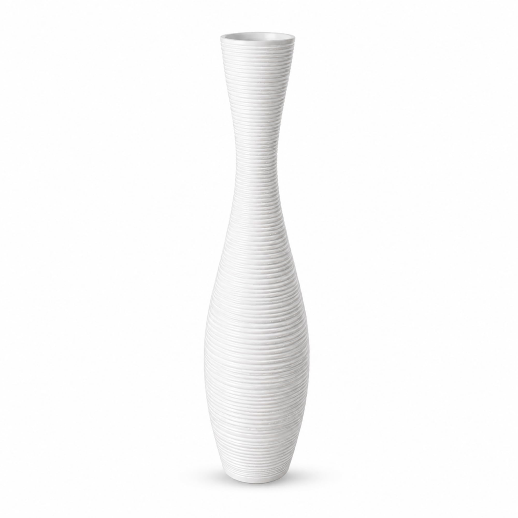 Leewadee Große Bodenvase 50 cm Polyresin für Pampasgras & Trockenblumen | Deko-Vase fürs Wohnzimmer: wasserdicht für Frischblumen, ideal für Pampasgras & Zweige und bruchfester als Keramik