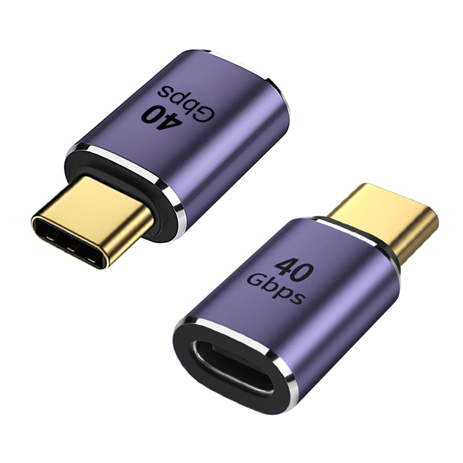 AreMe 2 Pack USB C Male to Female Adapter, Purple | 100W/40Gbps/8K, Type C Extender for Thunderbolt 4/3, MacBook, Laptop, Phones-picture-26