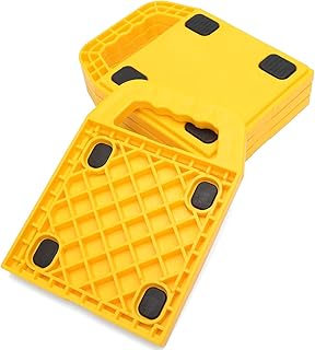 Stabilizing Jack Pads for RV, Camper Leveling Blocks Help Prevent Jacks from Sinking,6.5''X 6.5'' (Pack of 4)