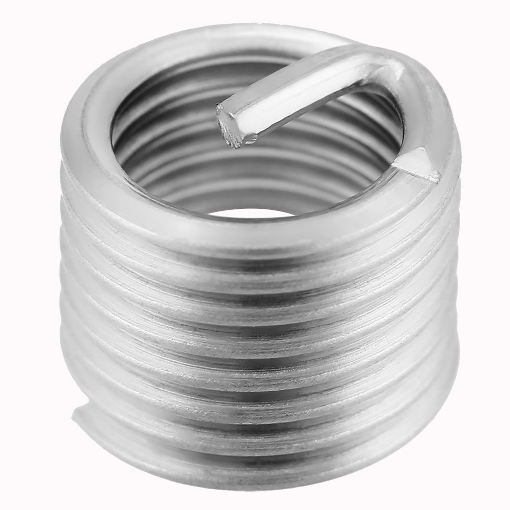 50 Pezzi in Acciaio Inossidabile Filettato Helicoil M8 Inserti M8 Filo a Spirale Elicoidale Filettatura Inserti Filo Elicoidale Inserto Filettatura Riparazione Assortimento di Inserti