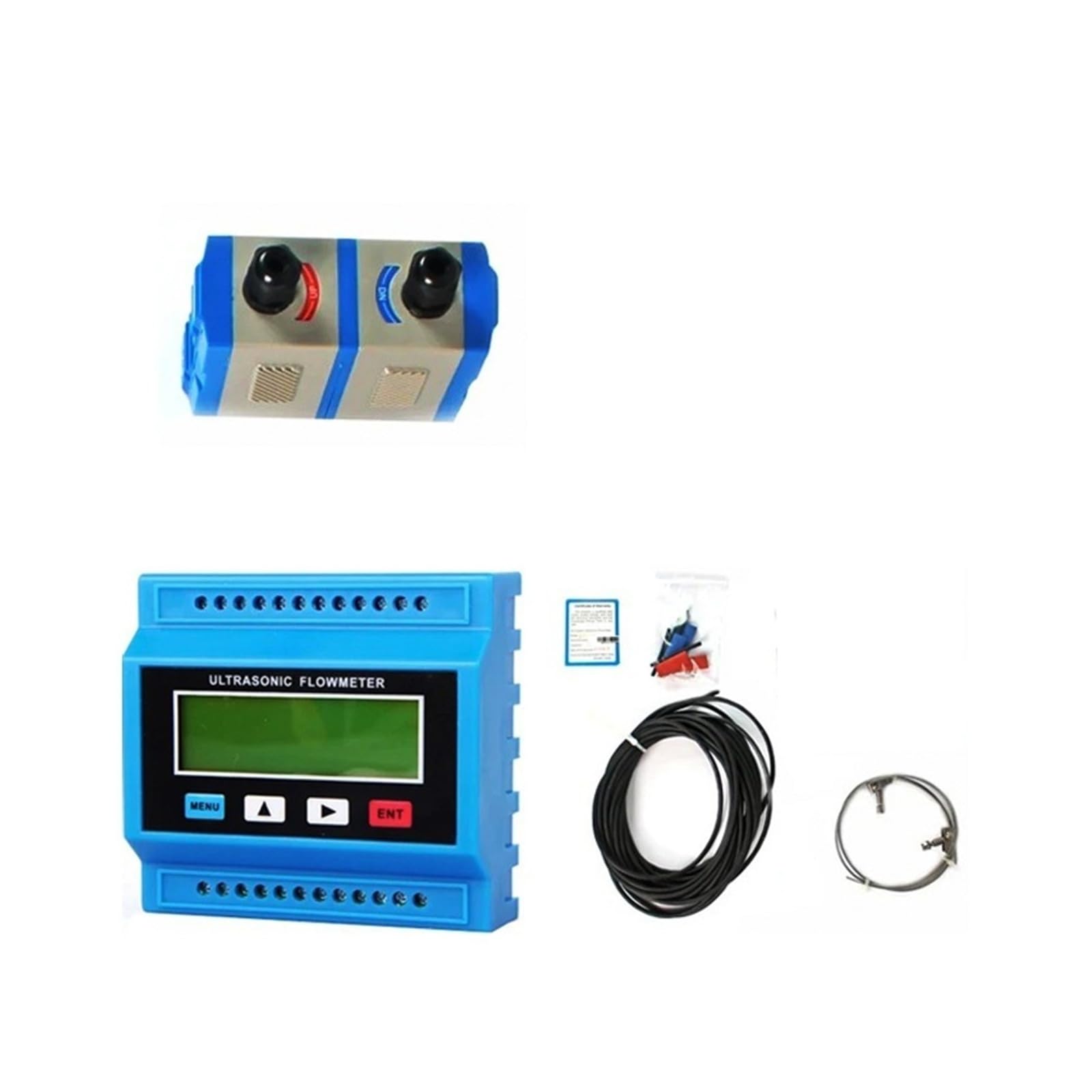 Caudalímetro ultrasónico digital for líquidos TUF-2000M, portátil, con pinza y transductores TS-2, TM-1 y TL-1 for tuberías de cobre/PVC. Alta sensibilidad, baja repetibilidad(TM-1-DN50-700mm)
