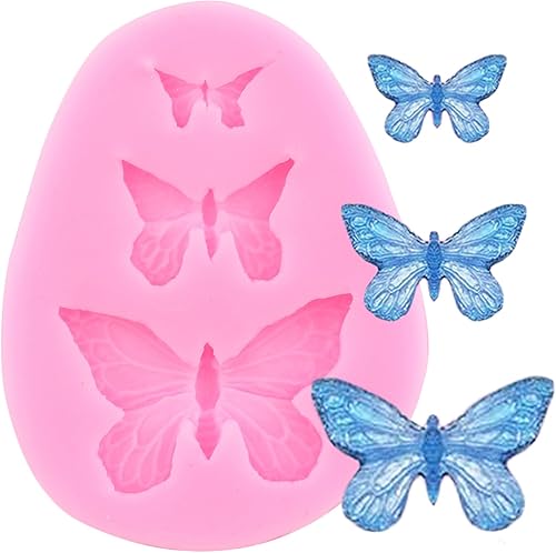 Miniatura 13 de Moldes de silicona de mariposa para pastel de fondant de mariposa, molde para hornear para decoración de pasteles de azúcar, decoración de cupcakes