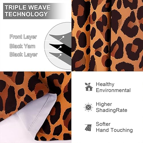 Miniatura 11 de Cortinas opacas divertidas de girasol de 42 pulgadas de ancho x 84 pulgadas de largo, con ojales, aislamiento térmico, cortinas de oscurecimiento