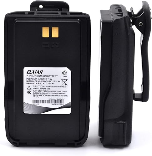 Miniatura 6 de elxjar Paquete de 2 baterías de repuesto de 7.4 V 3250 mAh para radios AnyTone AT-D878UV Plus, D878UV, D868UV, D858, BTECH DMR-6X2, Radioddity