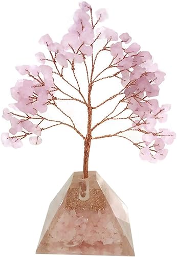Miniatura 24 de Árbol de la vida de chakras de aventurina amarilla, árbol de cristal para energía positiva, decoración de Feng Shui, árbol de piedras preciosas