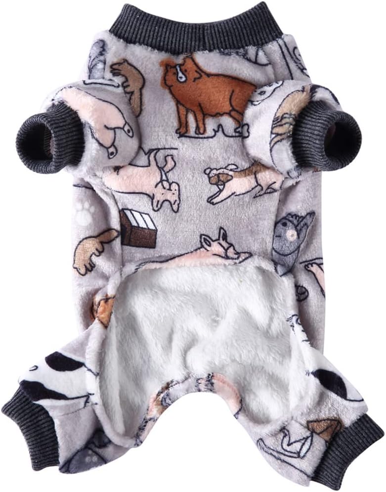 XIAOYU Halloween Pet Clothes Christmas Fuzzy Velvet Doggie Coat Dog Pajamas Pet Cold Weather Clothes Cat Apparel - Image 3