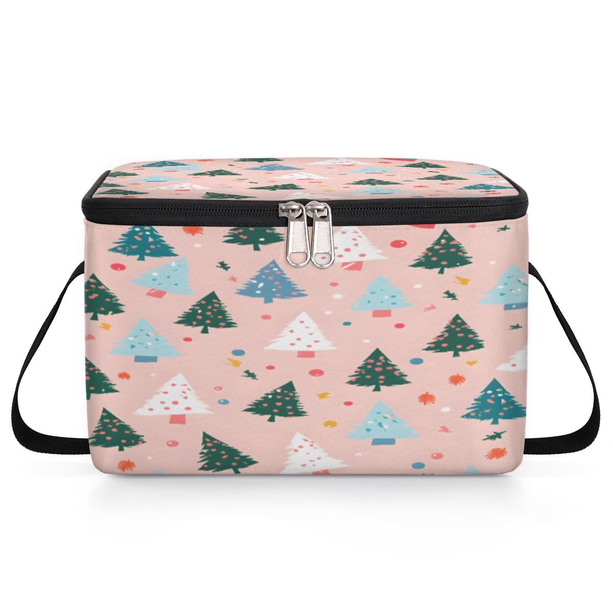 Cute Christmas Trees Lunch Bags for Women Men 9 Cans, Hot & Cold Food Delivery Bag Insulated Grocery Bag Insulated Lunch Box Cooler Bag for Office Work Picnic Beach
