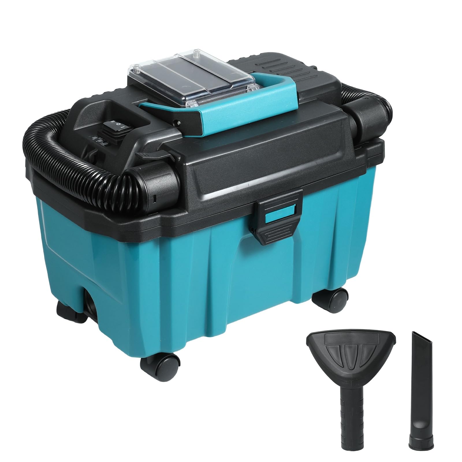 Aspiradora inalámbrica para batería Makita de 18 V, 15 Kpa con filtro HEPA, depósito de 10 litros, manguera de 2 m, boquilla para juntas/cepillos, sin escobillas, para casa coche y taller (no batería)