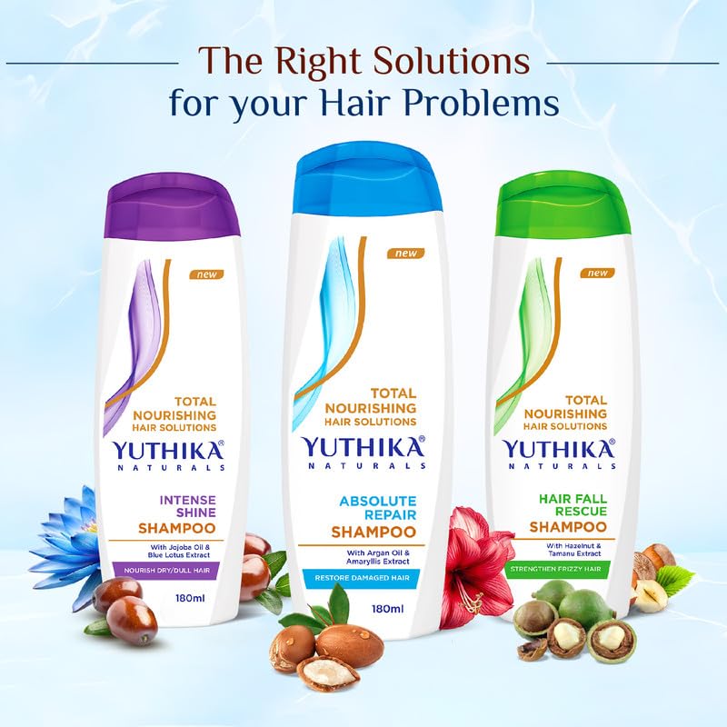 Yuthika Absolute Repair Shampoo For Damaged Hair 180ml |Total Nourishing Shampoo For Women & Men| Enriched With Argan Oil & Amaryllis Extract - Image 7