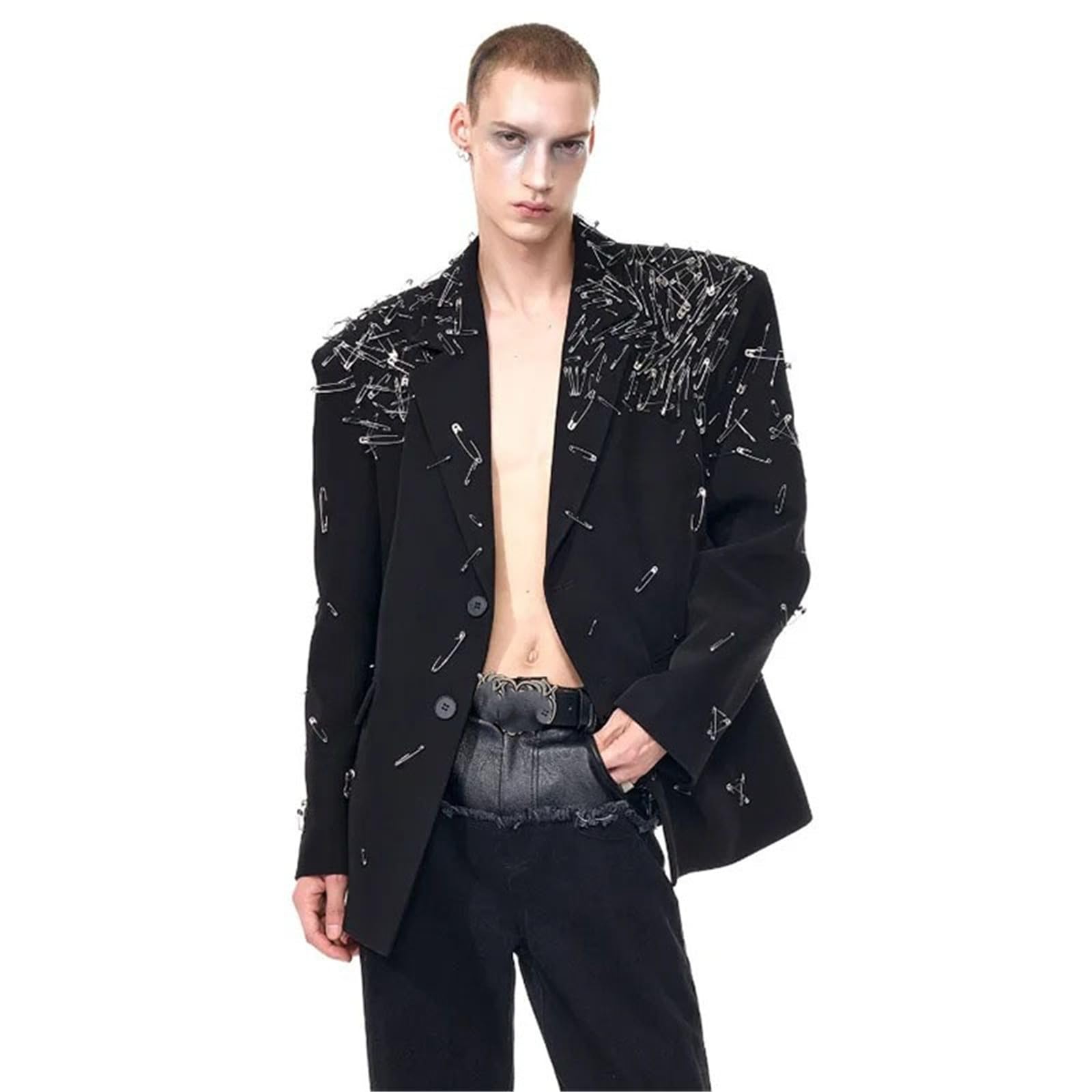 Blazer décontracté d'automne homme veste chic coupe droite ajustable - 8