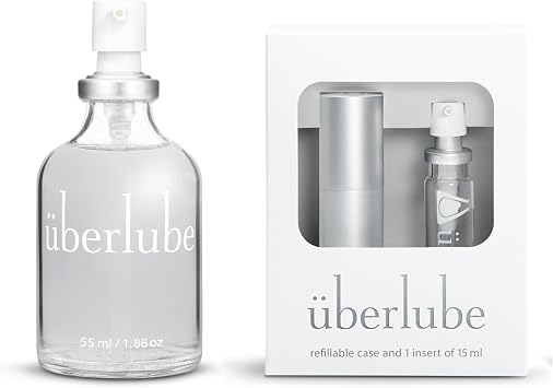 Uberlube Home & Travel Silicone Lube Bundle - Silver Kit + 55ml Bottle