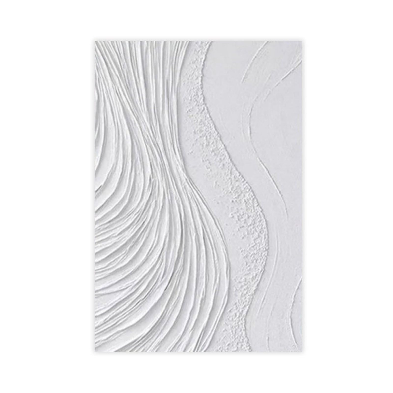 Wjwart Large White Abstract Canvas Poster Wall Art Print Picture Paintings 20X30inch(50X75cm)