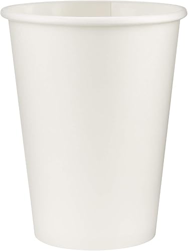 Miniatura 2 de Dixie Paper - Vaso de papel para bebidas calientes, de 8 onzas de capacidad, blanco (20 fundas de 50 unidades), 12 onza, Blanco, 1000
