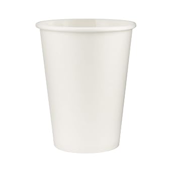 Georgia-Pacific Dixie 12 oz. Paper Hot Coffee Cup by GP PRO, White, 2342W, 1,000 Count (50 Cups Per Sleeve, 20 Sleeves Per Case), Simply White