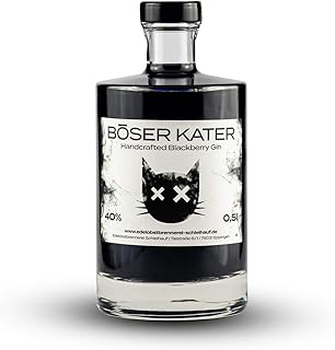 Böser Kater Blackberry Gin | Handgemacht mit Brombeer-Geschmack | Small Batch | 0,5l - 40% vol.
