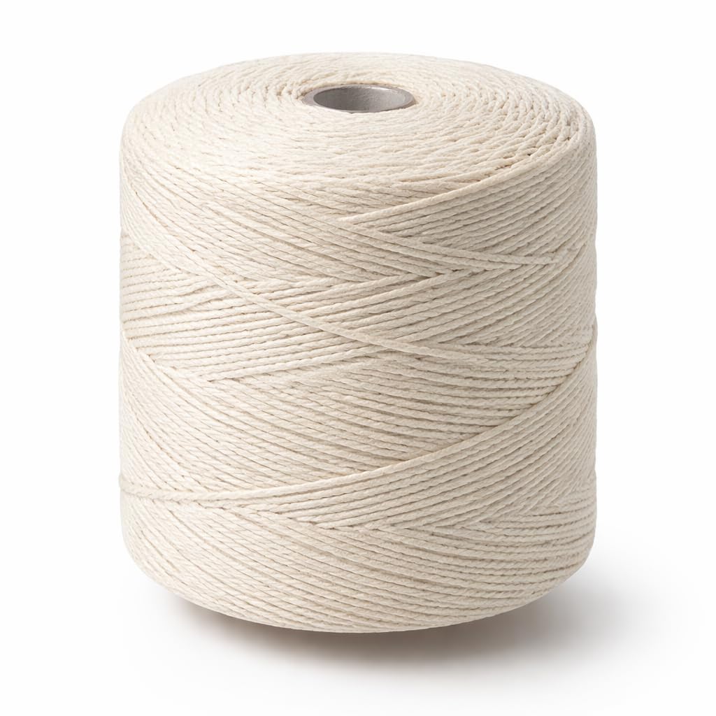Bobbiny | 3 Ply Twisted Macrame Cotton Cord Dori (Roll Packaging) Thread for Macrame DIY and Other Projects | Off White | 2mm,100 Meter