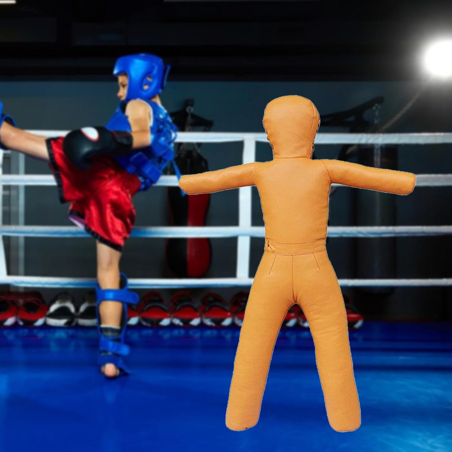 Unfilled Wrestling Dummy, Punching Bag, Portable Grappling Training Aid,Kids Boxing Dummy for Workout,Outdoor Indoor,Home Gym
