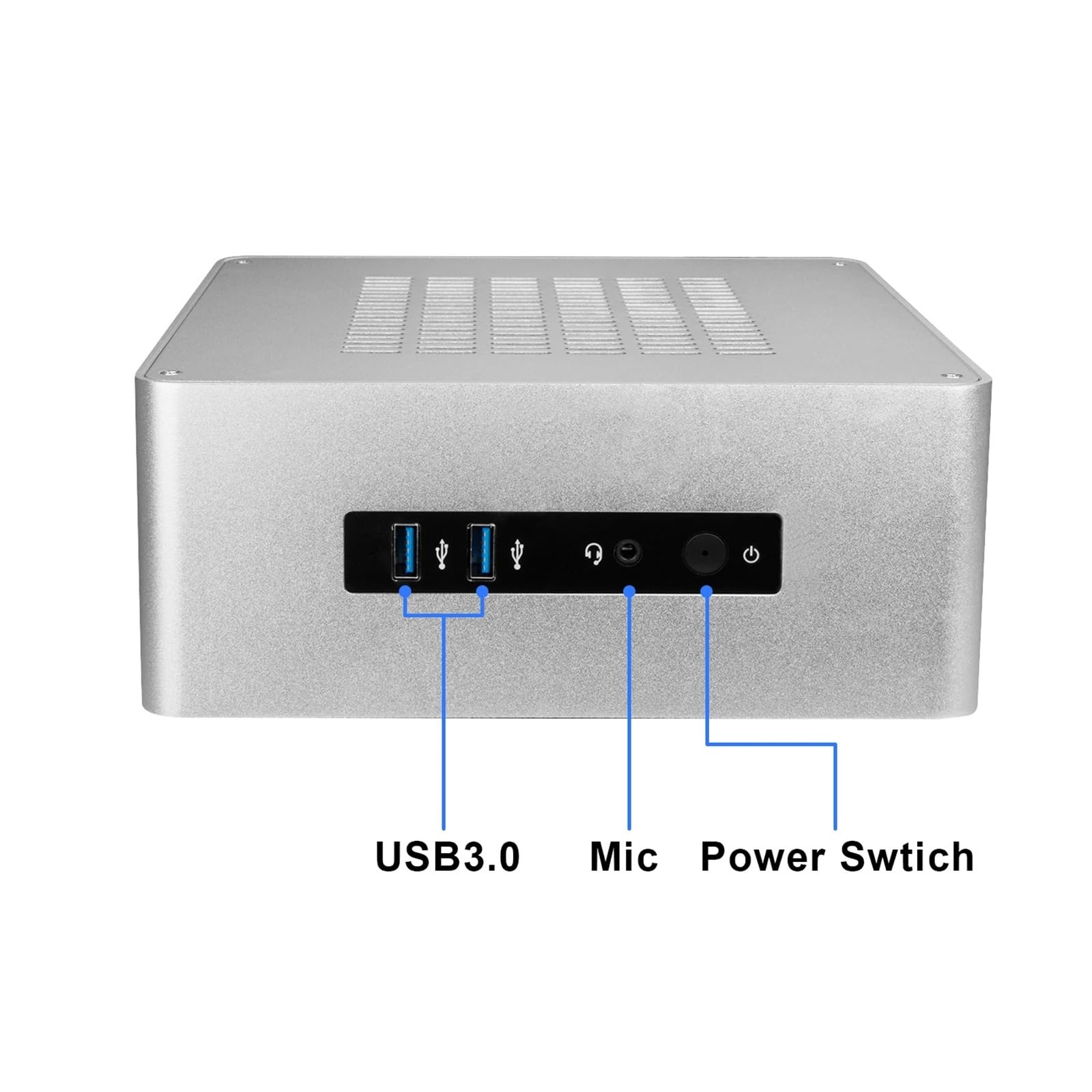 TA80 aluminiowa obudowa mała obudowa komputera stacjonarnego PSU HTPC Mini-ITX PC z 8-pinowym zasilaczem