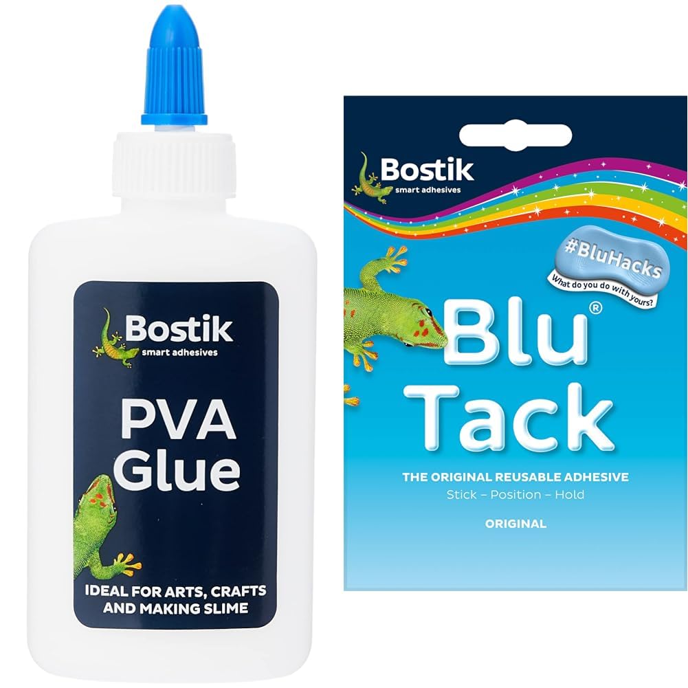 Bostik PVA Glue, Solvent Free Glue for Arts and Crafts, Dries Clear