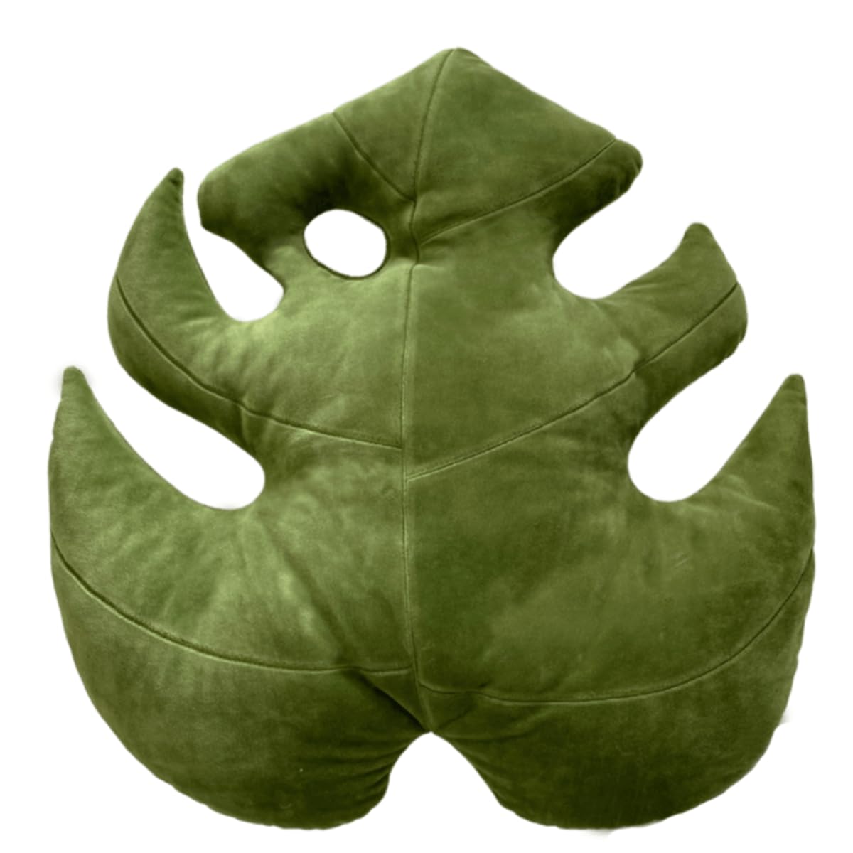 Green Philosophy Co. Plush Succulent Leaf Pillow 3D Accent Anthurium Warocqueanum Plant Throw Pillows for Couch Sofa Living Room Home Decor for Plant & Garden Lovers, Green Thumb Family & Friends: Monstera Deliciosa - Mossy Earth
