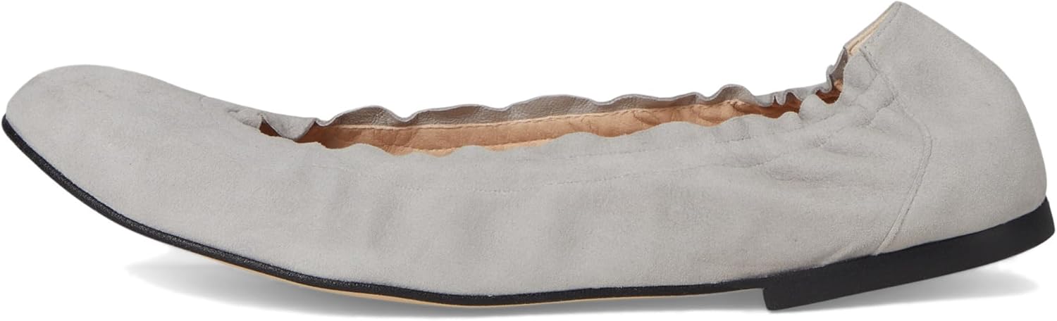 French Sole Women's Cuff Ballet Flat, Dove Grey, 8