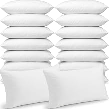 Kigley 16 Pcs Mini Pillow 14" x 9" Small Pillows for Sleeping Daycare Travel Nap Time Neck LumbarWhite