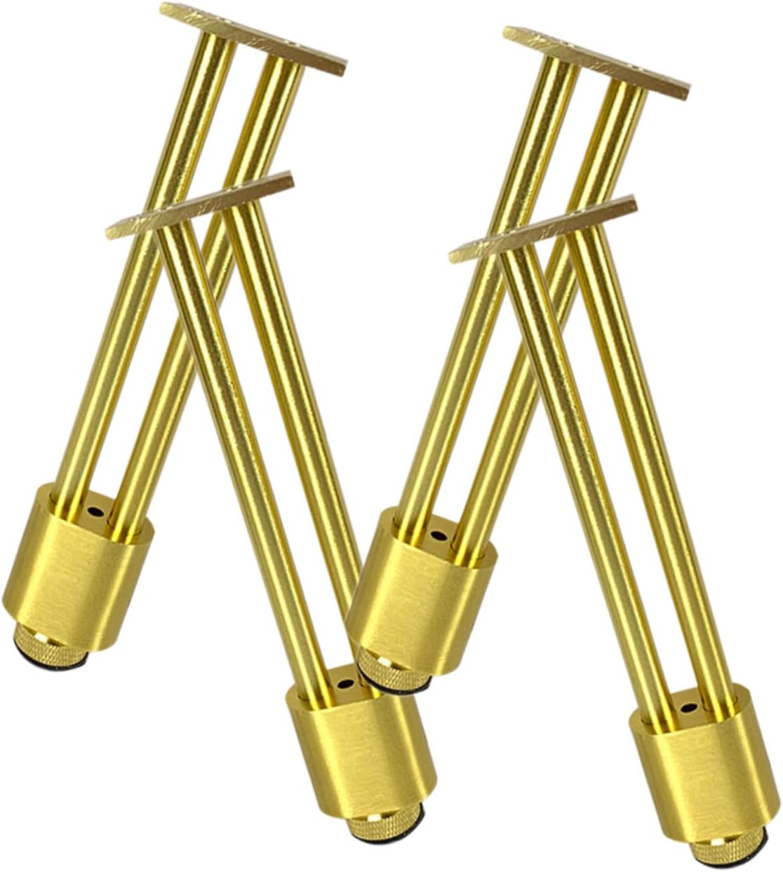 DOITOOL 4pcs Adjustable Aluminum Alloy Cabinet Legs Furniture Leveler Feet 12cm Metal Support for Bathroom Vanity Tv Stand Sofa Table Furniture