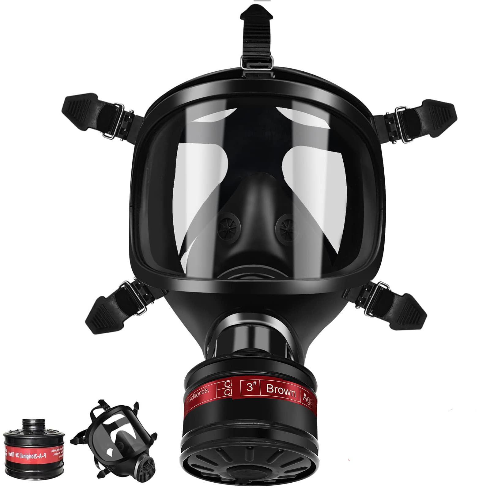 Full Face Respirator with Activated Carbon Filter for Organic Vapor and Chemical Protection, Ideal for Welding, Anti-Dust, Painting, and Epoxy Resin Work