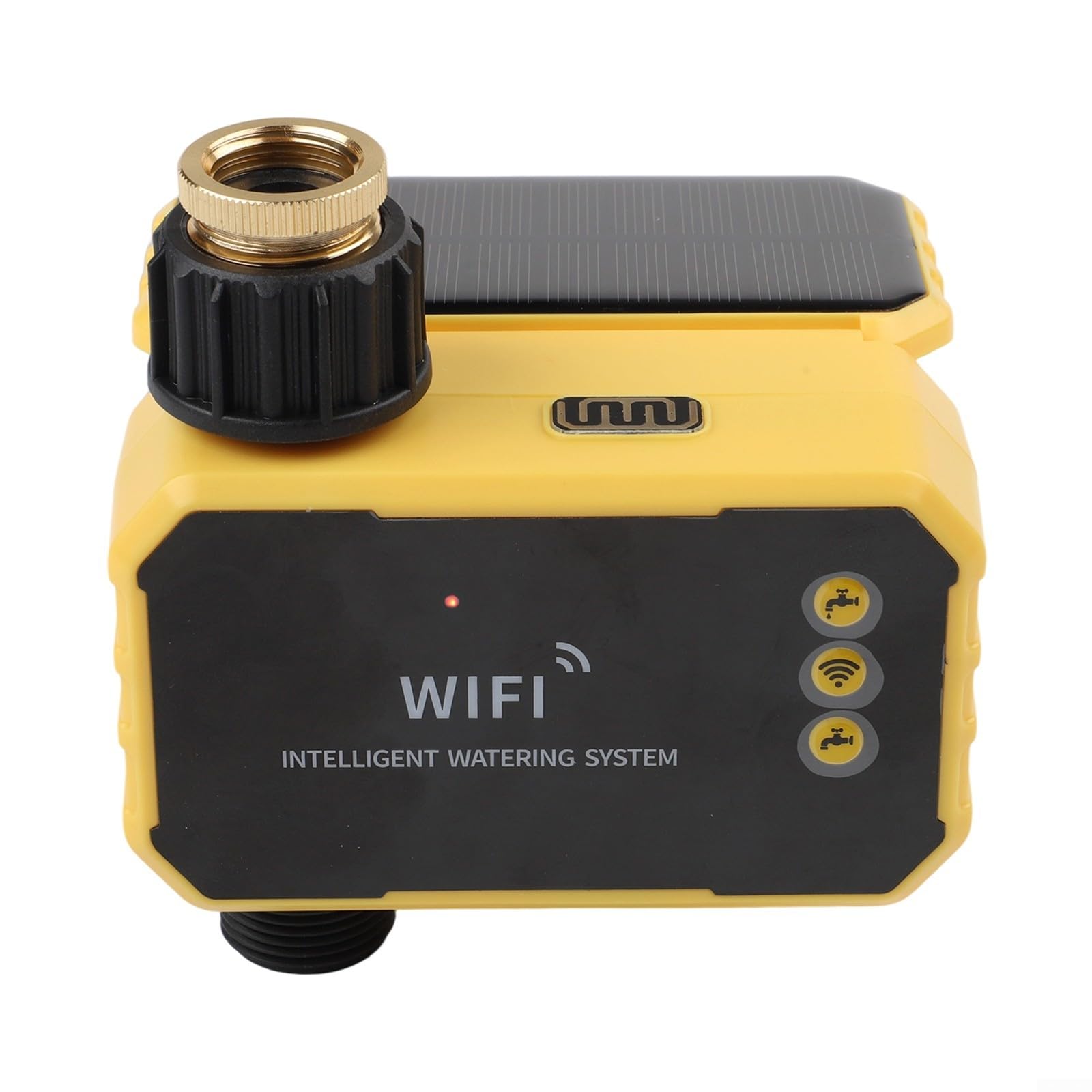Smart Solar Irrigazione Timer WiFi APP Control 2 per zona Sistema di irrigazione automatico Sensore di pioggia Tubo da giardino Rubinetto Controller 17x12cm (1 presa)