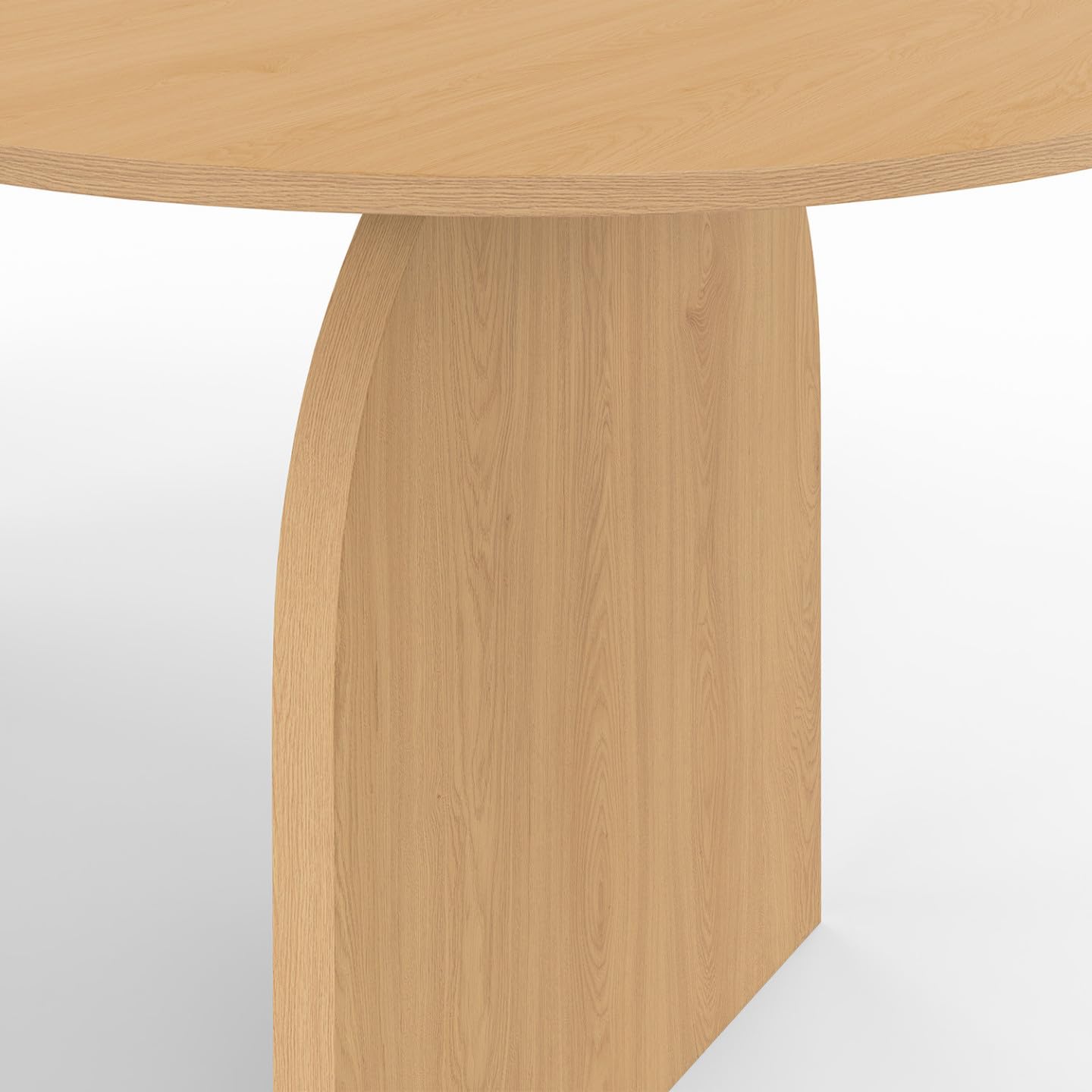 IDMarket - Tavolo da pranzo ovale japandi allungabile EDITH 6-10 persone in faggio effetto legno 160-200 cm