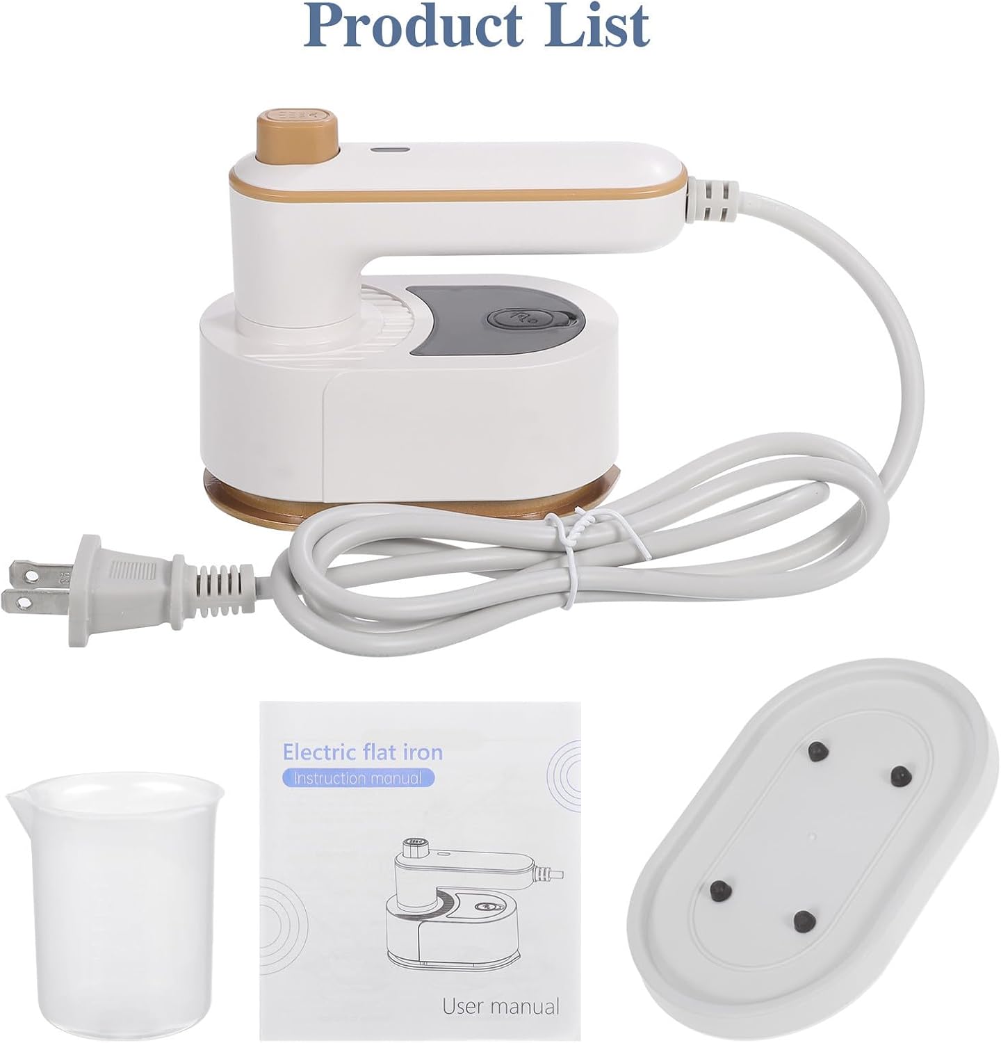 Portable Handheld Steam Iron Mini Travel Steamer with 180° Rotating Handle 80ml Capacity Abs Material for Clothes Suitable for Home and Travel Use
