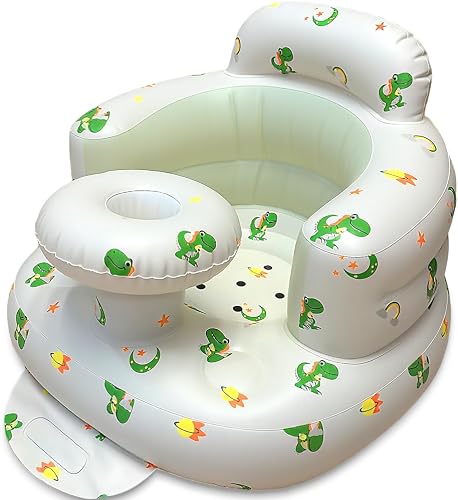 Inflatable Baby Seat with Tray-Dinosaur Planet for Babies 3+ Months