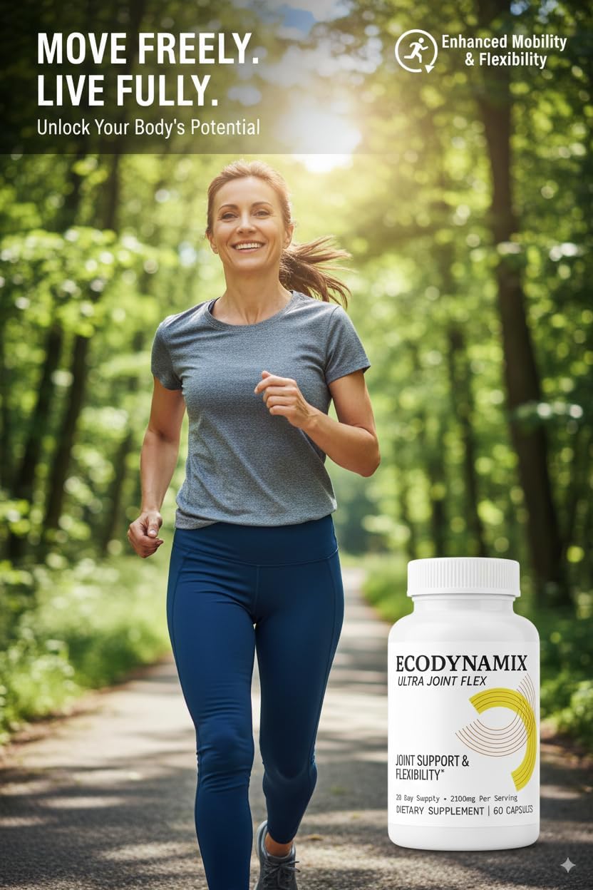Ecodynamix Ultra Joint Flex Supplement, 60 Capsules, 2100mg Per Serving, 20 Day Supply, with Glucosamine and Turmeric (3)
