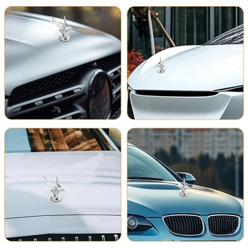 PRETYZOOM 2Pcs 3D Eagle Hood Ornament for Cars Universal Fit Vehicle Decoration Durable Plastic Design