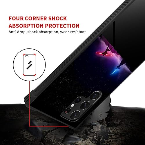 Miniatura 3 de DJSOK Funda compatible con Samsung Galaxy S23 Ultra, diseño de batalla solitaria por la noche para Samsung Galaxy S23 Ultra para hombres y mujeres,