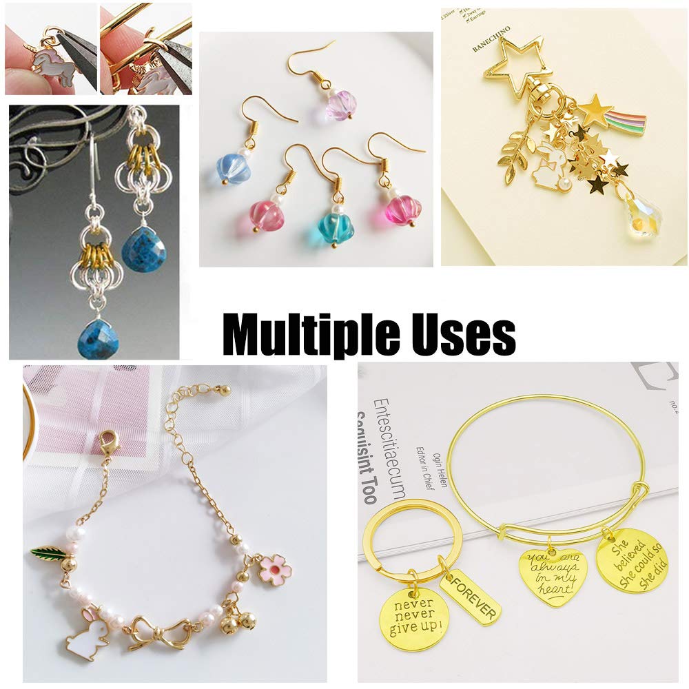 300 Anellini Aperti Placcati Oro 24kt - 4mm, 5mm, 6mm Per Gioielli Fai Da Te - Foto 10