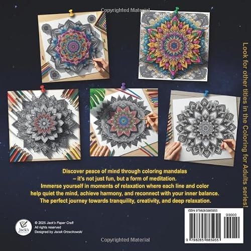 Mandala Odyssey: Relaxing Mandala Art for Stress Relief and Creativity: A Creative Coloring Book for Adults to Find Inner Peace and Calm – vue 2