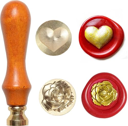 Sello de cera de alivio 3D de tamaño mini de 0.591 in para invitación de boda, sellado de tarjetas, paquetes de vino, sellado de cartas, envoltura