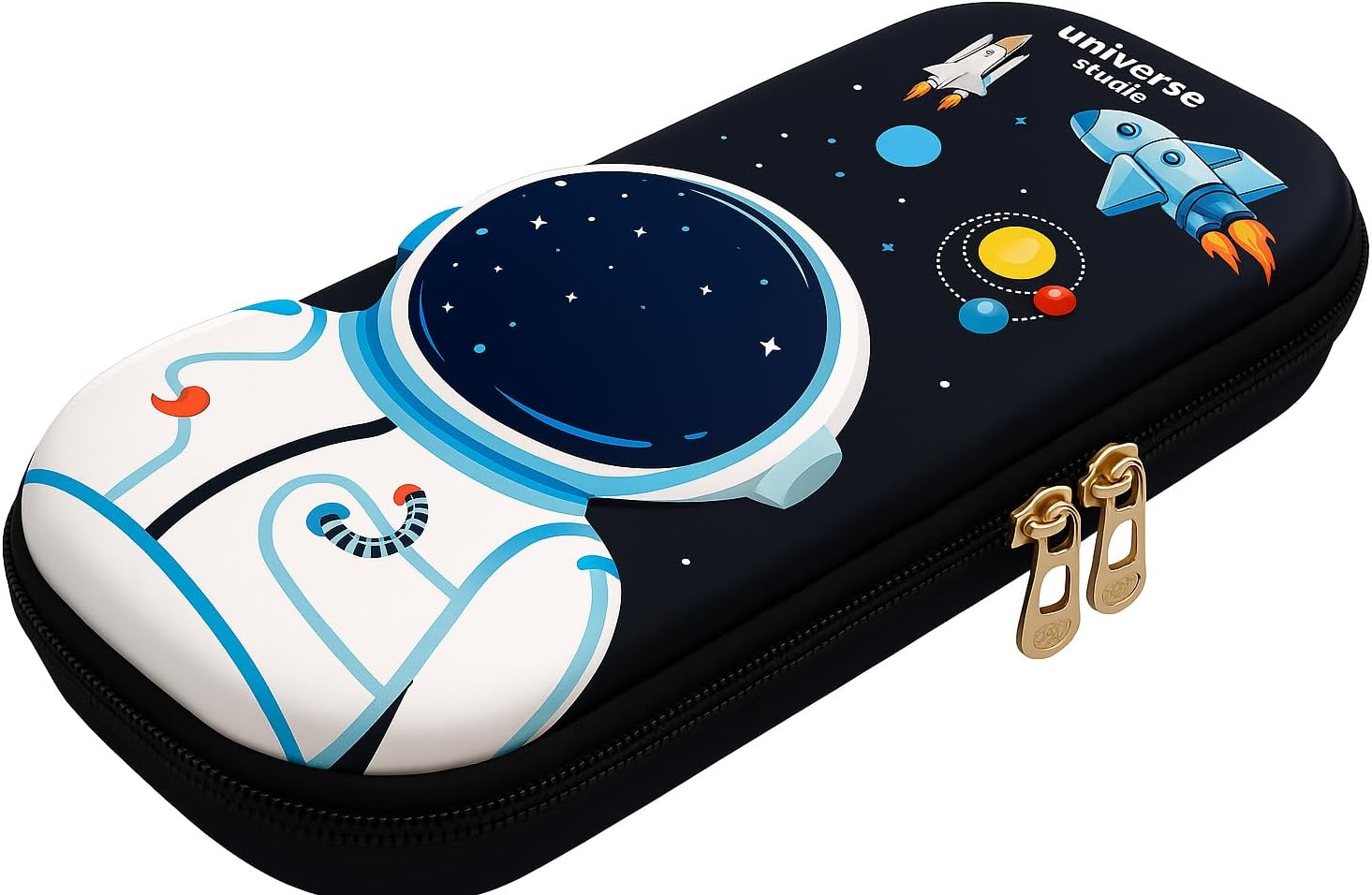 3D Cover EVA Space Astronaut Theme Pencil Case Large Capacity Pencil Pouch Bag Compass School Pouch Organizer for Students Kids Premium Stylish Pen Holder Pouch Stationery Box (Pencil case)