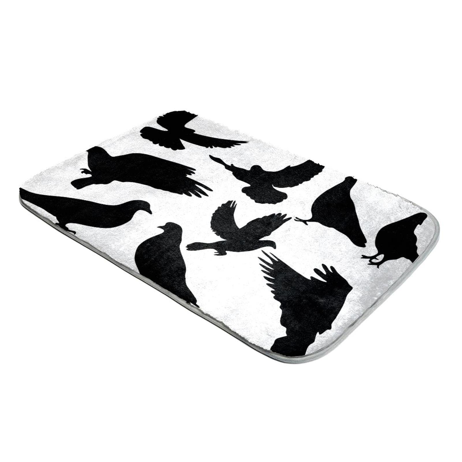 Tapis fausse fourrure pigeon isolant et lavable pour réchauffer un sol carrelé froid