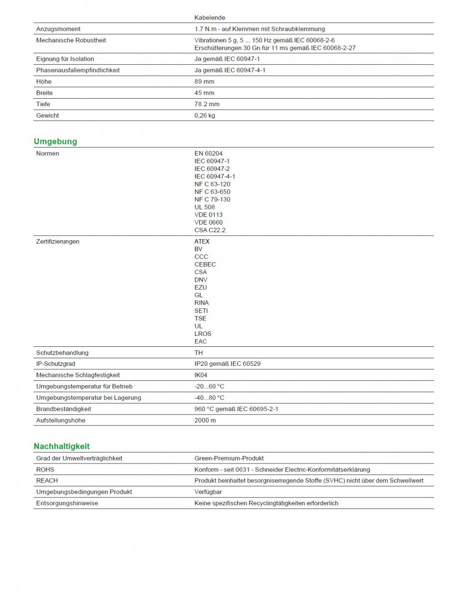 Schneider Electric GV2ME04 Disyunt Magnetoterm 0,40-0,63A