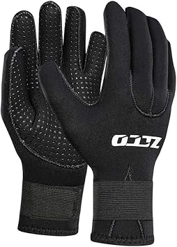 3Mm/5Mm Neoprene Diving Gloves Anti-Slip Warm Scuba Gloves Wetsuit Gloves with Adjustable Strap for Scuba-Diving Surfing Kayaking