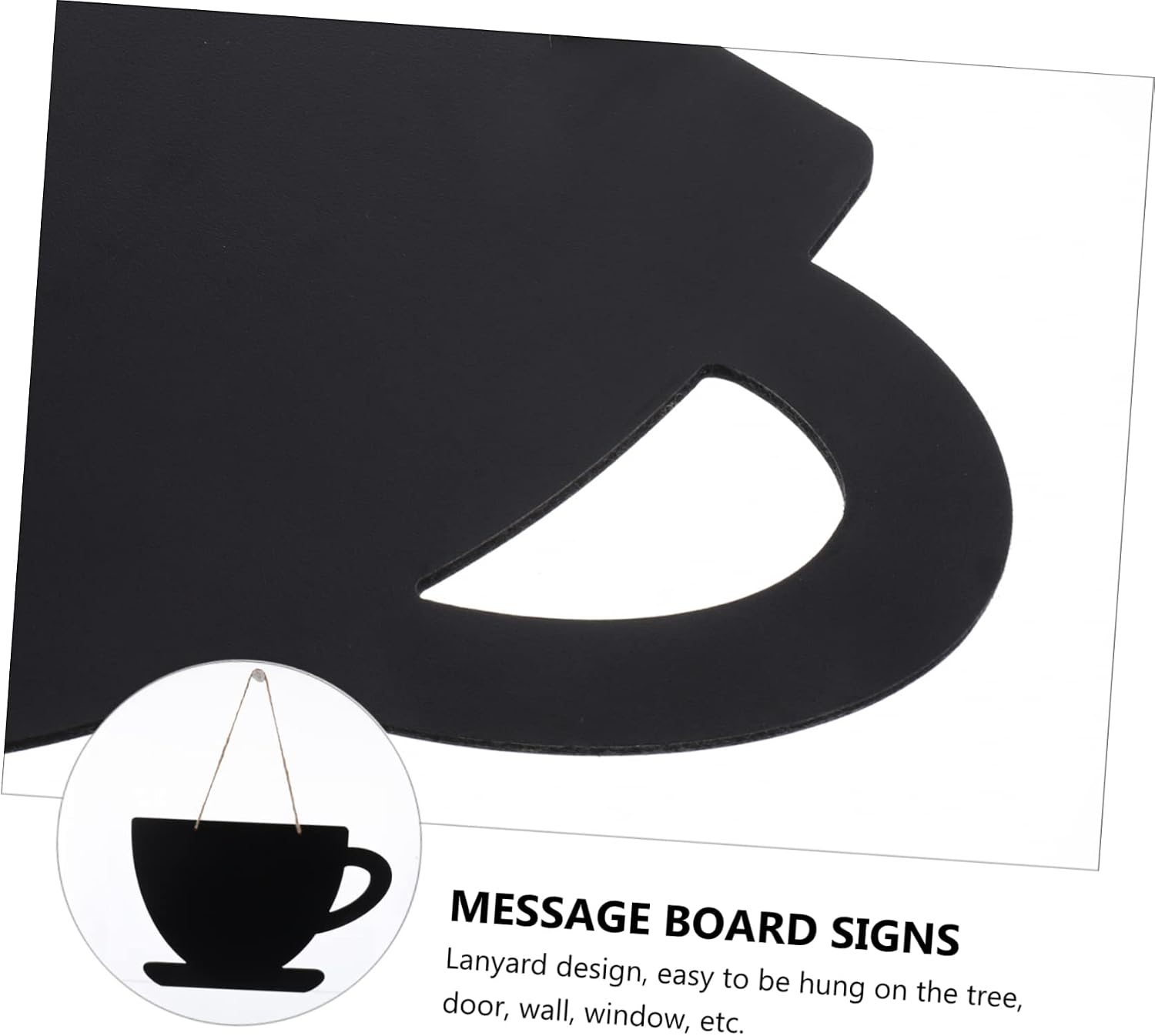 GLEAVI 1pc Wooden Chalkboards for Display Hanging Blackboard Message Board with Creative Design for Writing Painting Premium Easy to Clean for Home Decor