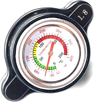 KIRO & أمبير ؛ SEEU غطاء مشعاع عالي الضغط مع مقياس درجة الحرارة 1.8 بار متوافق مع Hon-da CR125R CR250 CR500R CR80 CR85 CRF250L CRF450R TRX450R Rancher 420 TRX420