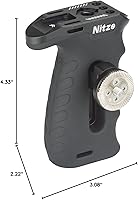 Vista 8 de Nitze Mango lateral ergonómico con roseta para ARRI, arriba/abajo e izquierda/derecha ajustable, mango lateral de aluminio de goma para cámaras