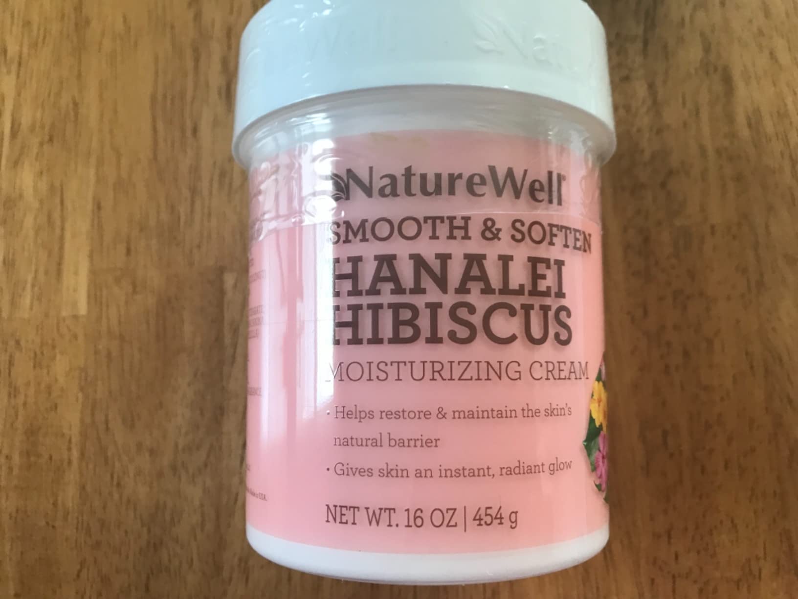 NATURE WELL Hanalei Hibiscus Smooth & Soften Moisturizing Cream For Face & Body, Infused With Natural Oils & Extracts, Restores Skin Moisture Barrier, 16 Oz