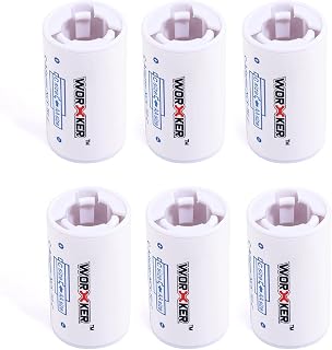 PeleusTech Worker 6PCS Modified AA to C Size Spacer Plastic Battery Converter Adapter for Nerf Toy